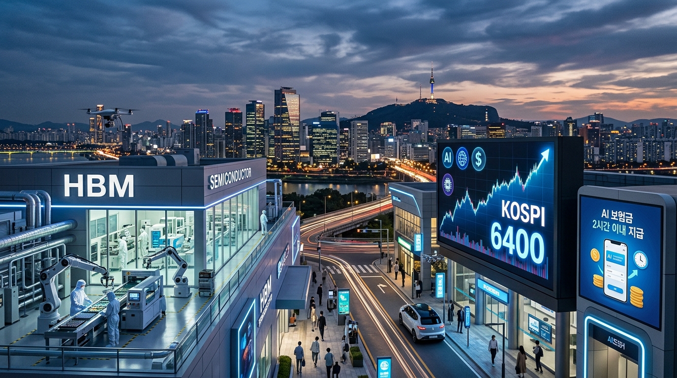 코스피 6400·HBM 공장·2시간 보험금…한국 ‘AI 테크·머니’ 지형이 동시에 재편되고 있다